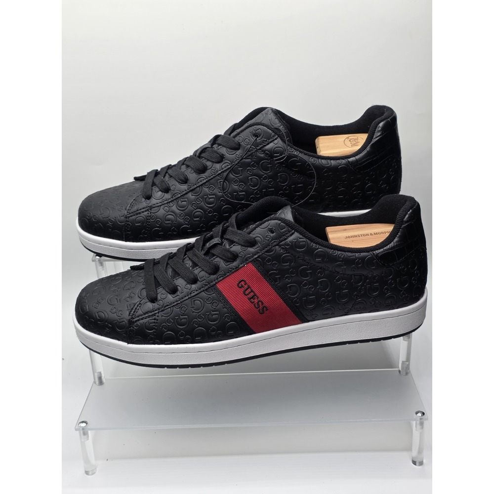 Guess Men's Tariton Low Top Casual Sneakers Black Lace-Up Size 12 EU 45